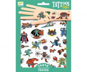Djeco tattoos Héroes y villanos