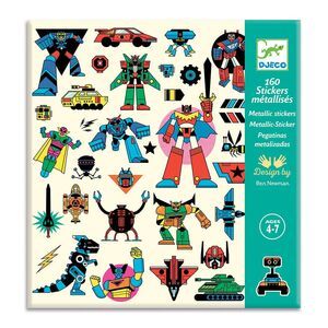 Djeco Pegatinas Robots Metalicas