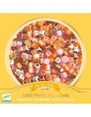 Perlas alfabeto doradas