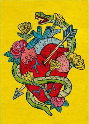 Corazón y serpiente